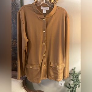 Size 16 Brownstone jacket Brown women’s-gold buttons
